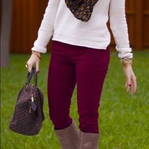 [Gloria Vanderbilt] Burgundy Skinny Jeans